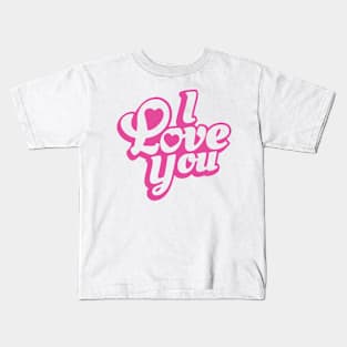 I Love You Retro Valentine Kids T-Shirt